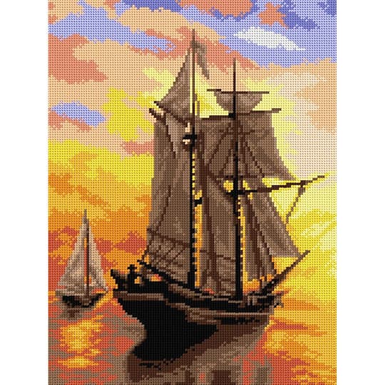 Orchidea Gobelin William Bradford - Sunset in Fundy Bay (fragment) Halfstitch Canvas